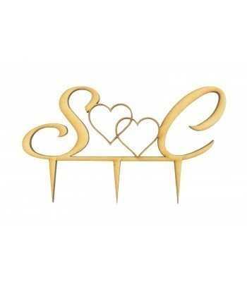 Laser Cut  Personalised Couples Initials Wedding Cake Topper